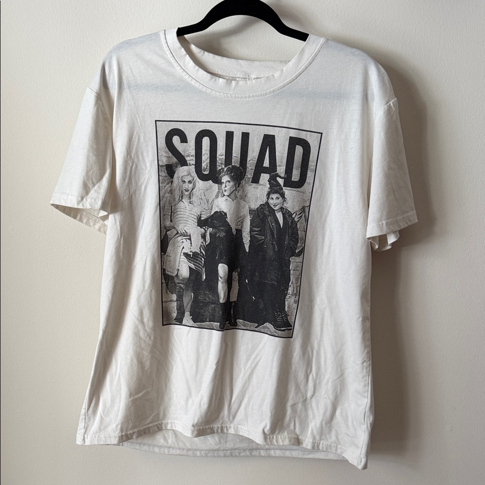 Halloween Witch “Squad” Graphic Tee | White | Size XL | Spooky Season Shirt